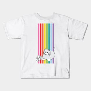 Corona Cat Rainbow Kids T-Shirt